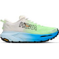 Women's HOKA Mafate 5 Trail Running Shoes Frost Tart Apple outer side view showing dual-density midsole with Rocker Integrity Technology and Vibram Megagrip 5mm lugs for technical trail running
