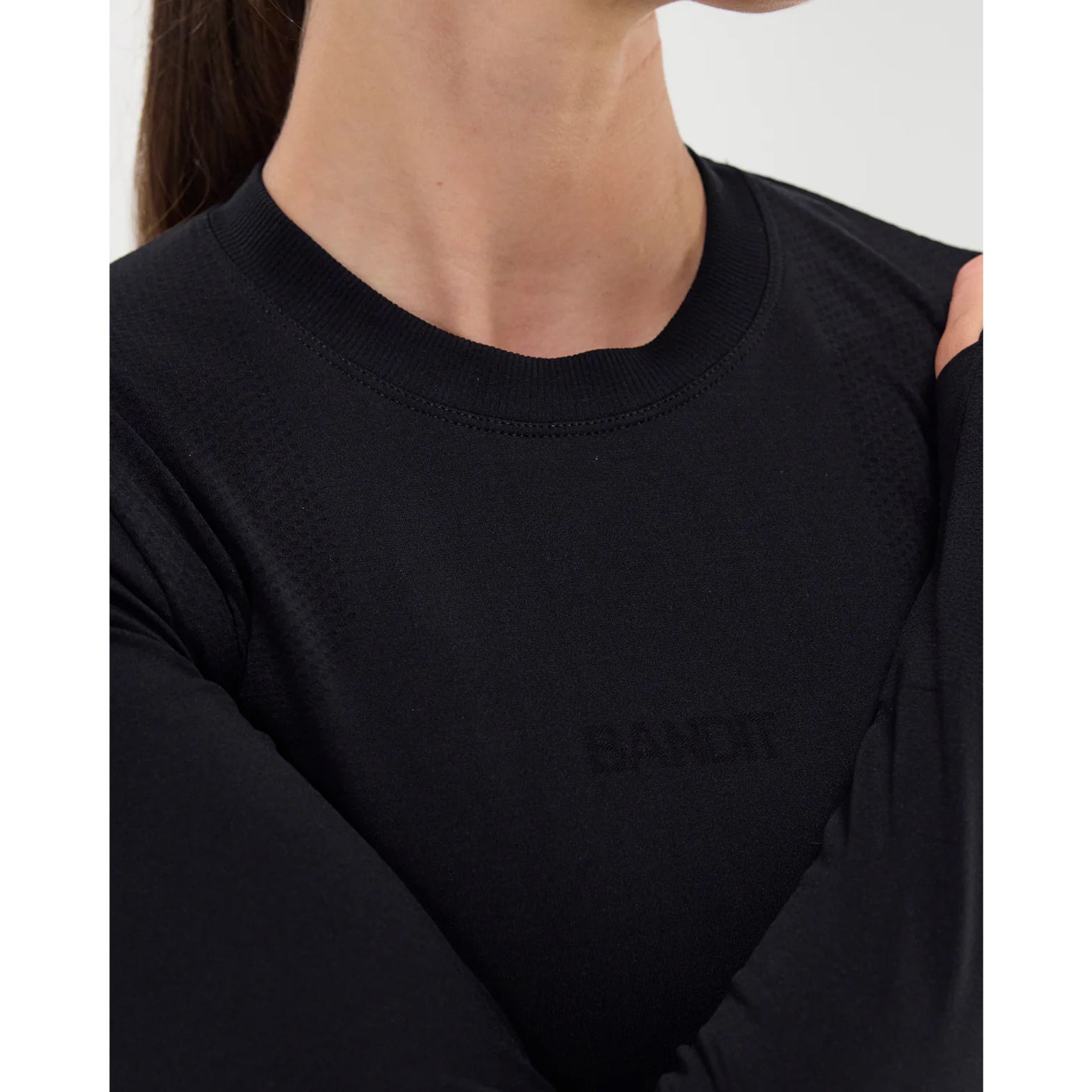 Women's Mercury Seamless Top Cropped Black - Achilles Heel