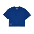 Women's Micromesh Cropped Run Tee Bauhaus Blue