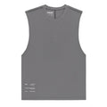 Women's Bandit Micromesh Run Tank Slate front product view showing relaxed fit with subtle two-tone logo branding and breathable Micromesh construction