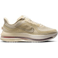 Women's Nike Pegasus Premium Running Shoes Light Khaki Metallic Gold Grain Sail Chalk outer side view showing dual Air Zoom units with full-length ZoomX foam for maximum cushioned daily running