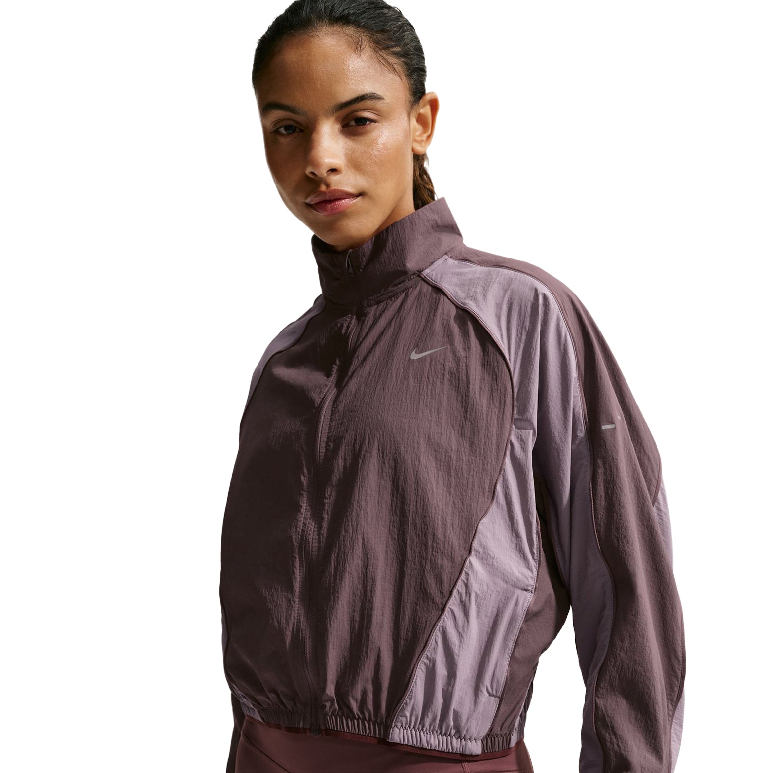 Women's Repel Running Jacket Tattoo / Light Violet Ore / Burgundy Crush