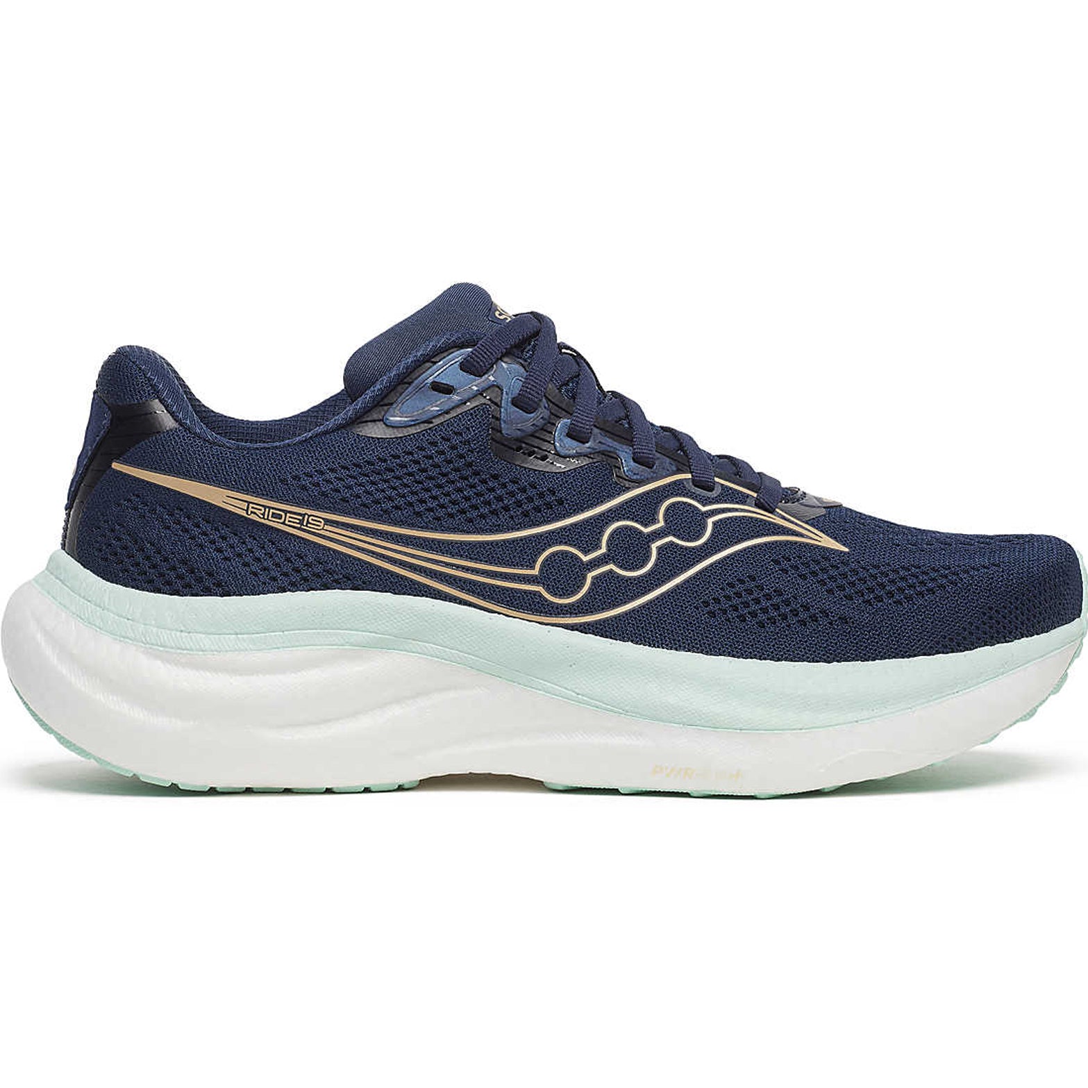 Women's Ride 19 Running Shoes Navy / Aqua - Achilles Heel