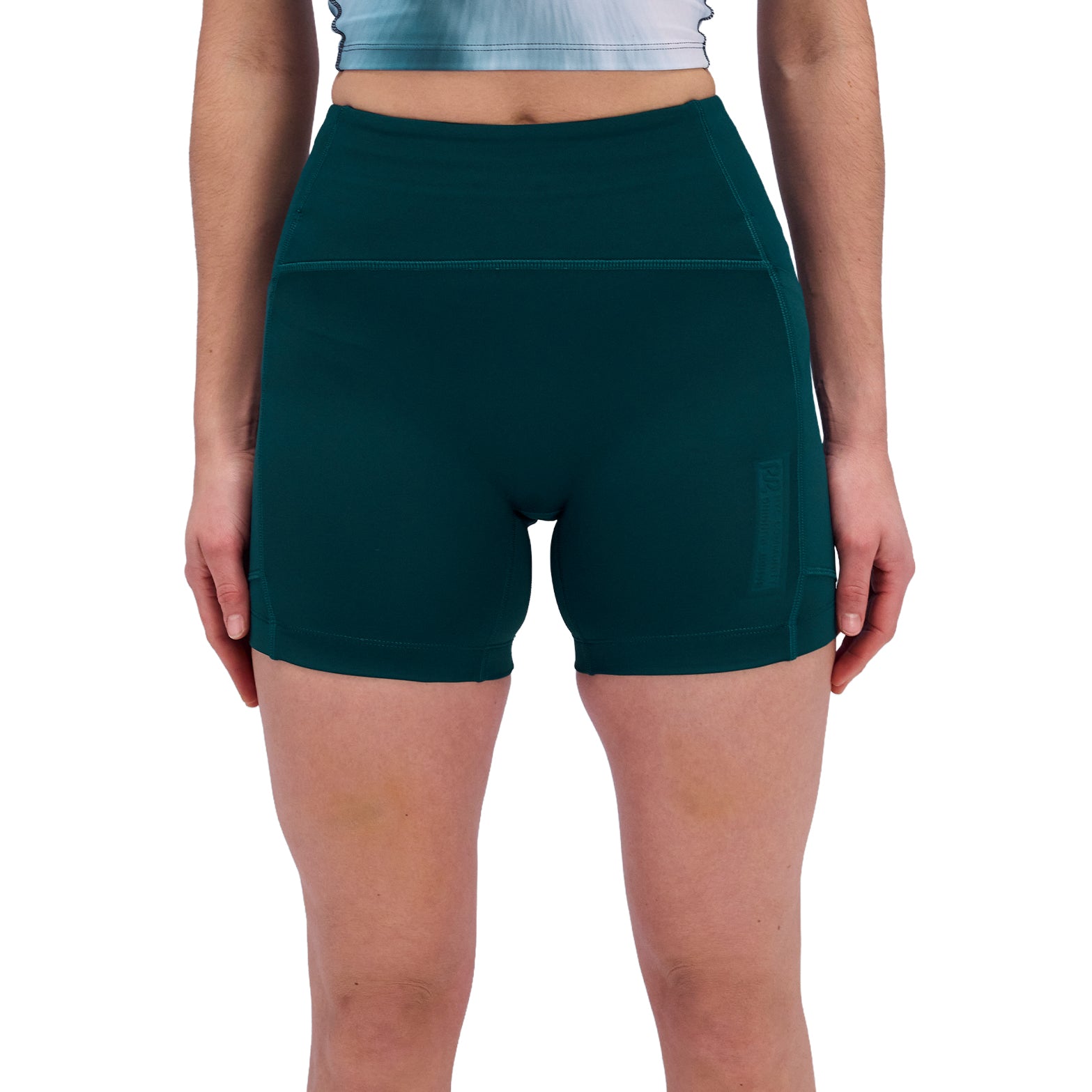 Women's Stamina 5 Inch High Waisted Compression Shorts Storm - Achilles Heel