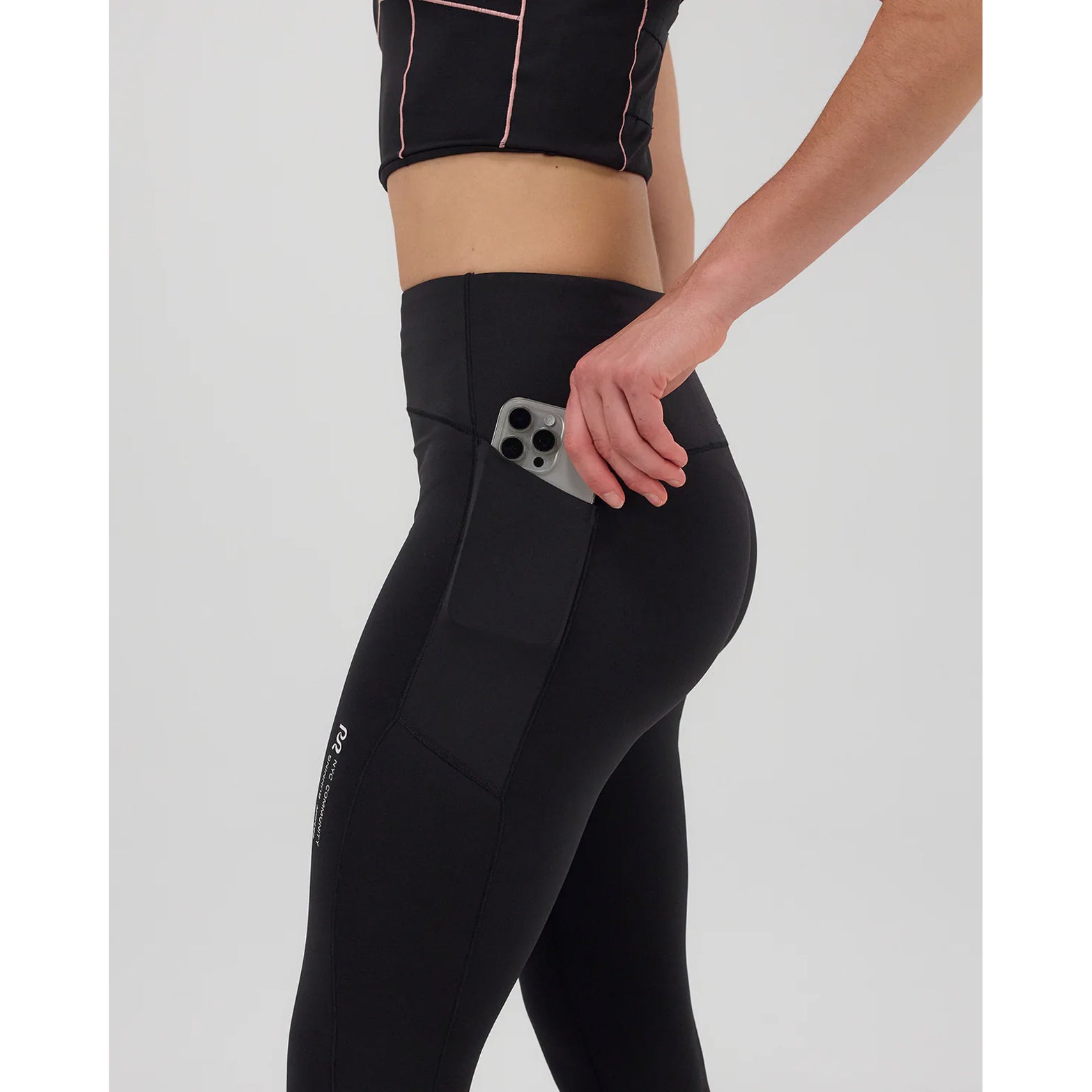 Women's Stamina Pop Stitch High Waist Leggings Black - Achilles Heel