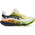 Women's HOKA Stinson 8 Trail Running Shoes Frost Black outer side view showing updated H-Frame midsole with dual-layer cushioning and 3.5mm gravel bike-inspired lugs for stable road to trail running