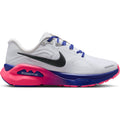 Nike Structure Plus SE women's running shoe in White / Concord / Hyper Pink / Anthracite — outer view showing white engineered mesh upper with concord and hyper pink accent detailing, anthracite contrast and double-stacked ZoomX ReactX midsole profile