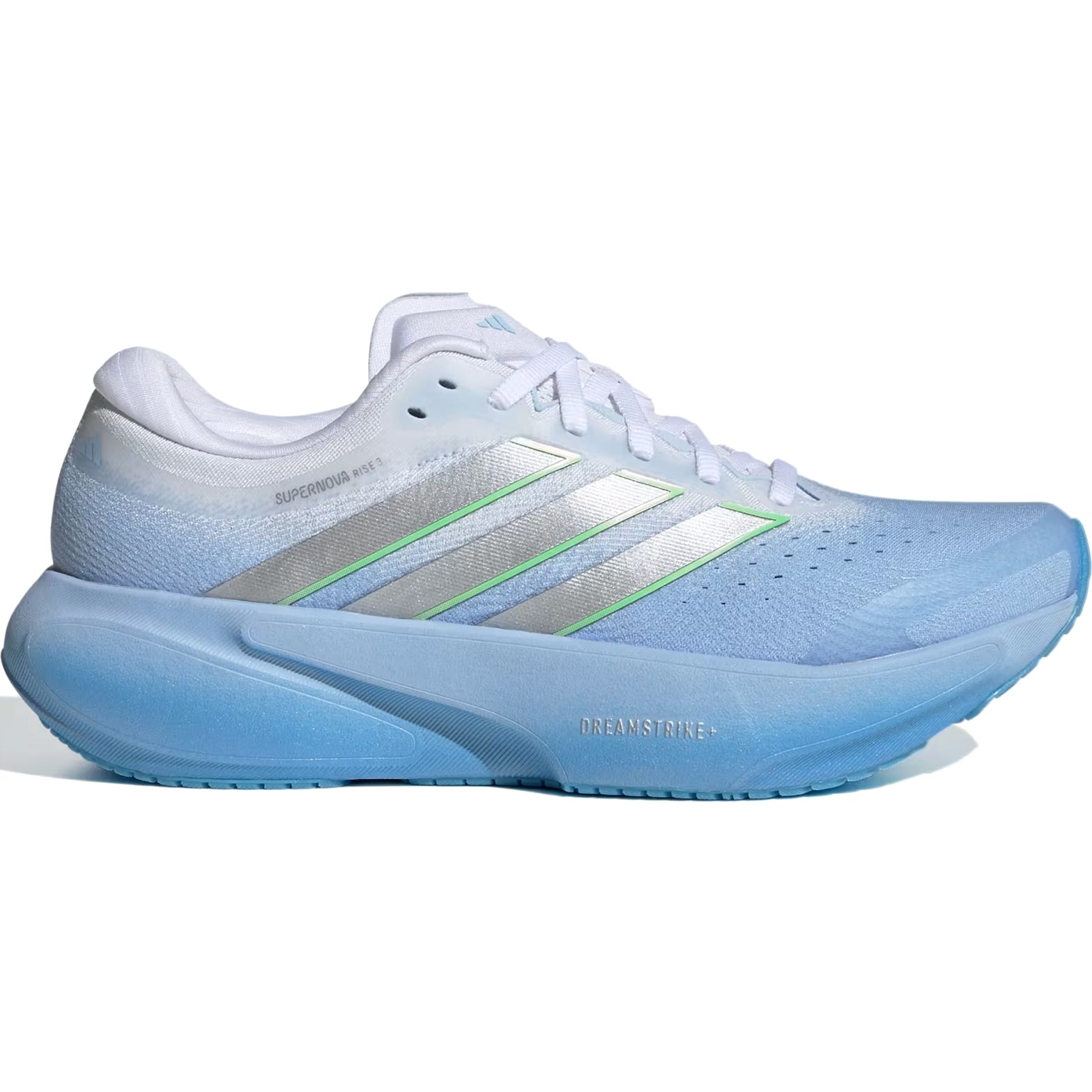 Women's Supernova Rise 3 Running Shoes Glow Blue / Silver Metallic / Cloud White