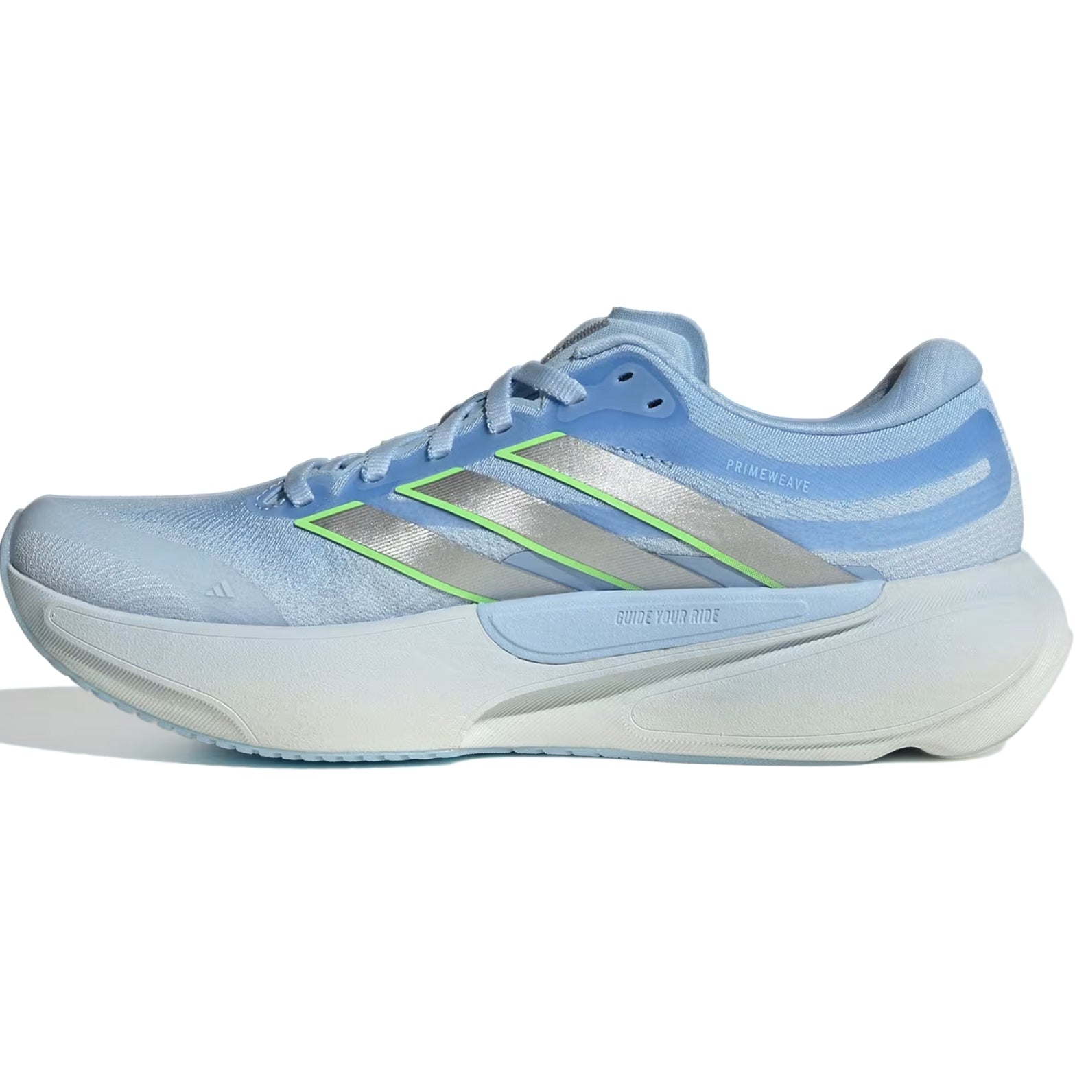 Women's Supernova Solution 3 Running Shoes Crystal Sky / Silver Metallic / Lime Burst