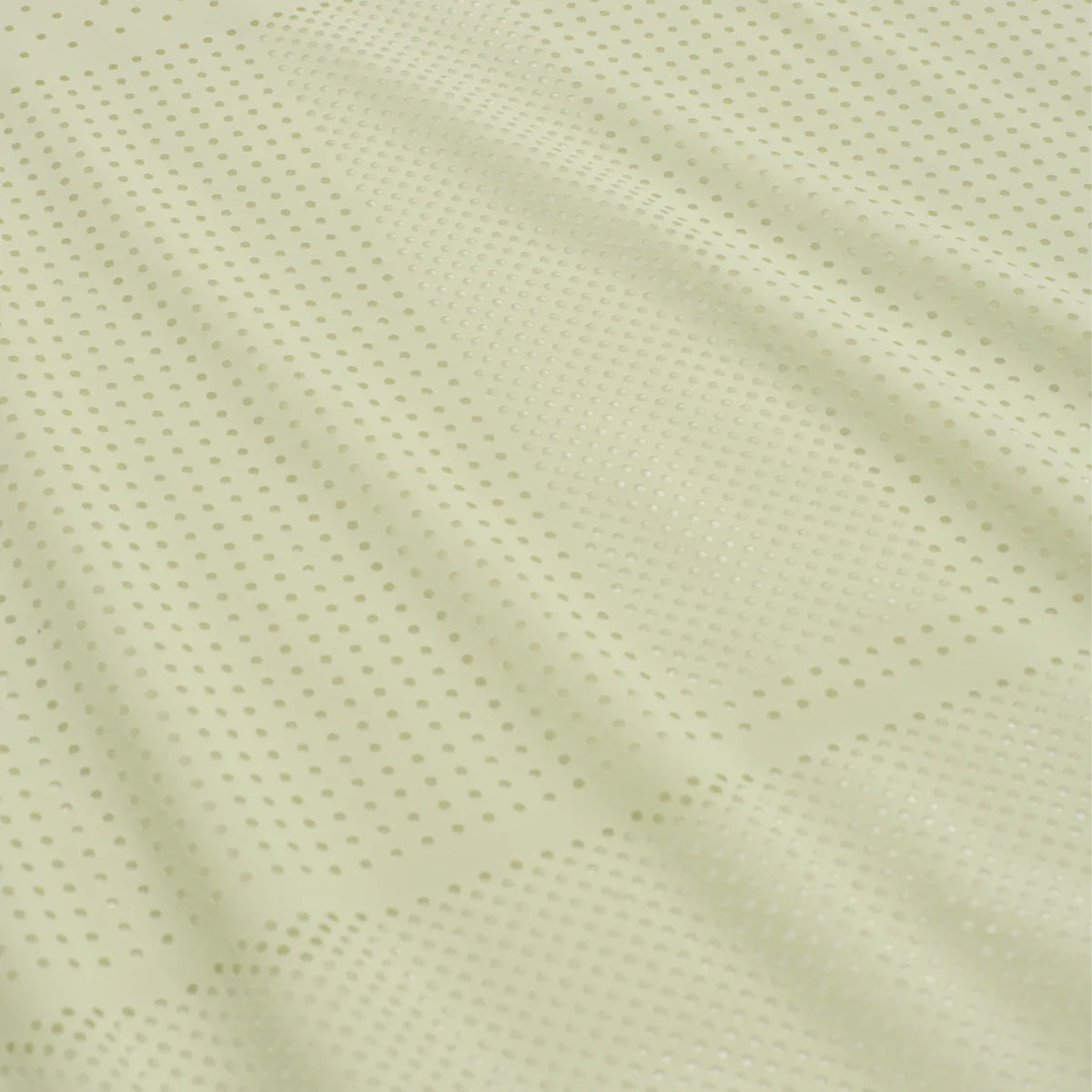 Women's Raide Thermal Dispersion Tee Lichen close-up of body-mapped laser-cut perforations showing concentrated centre back ventilation zones with 115gsm Italian-knit microfibre for maximum evaporative cooling