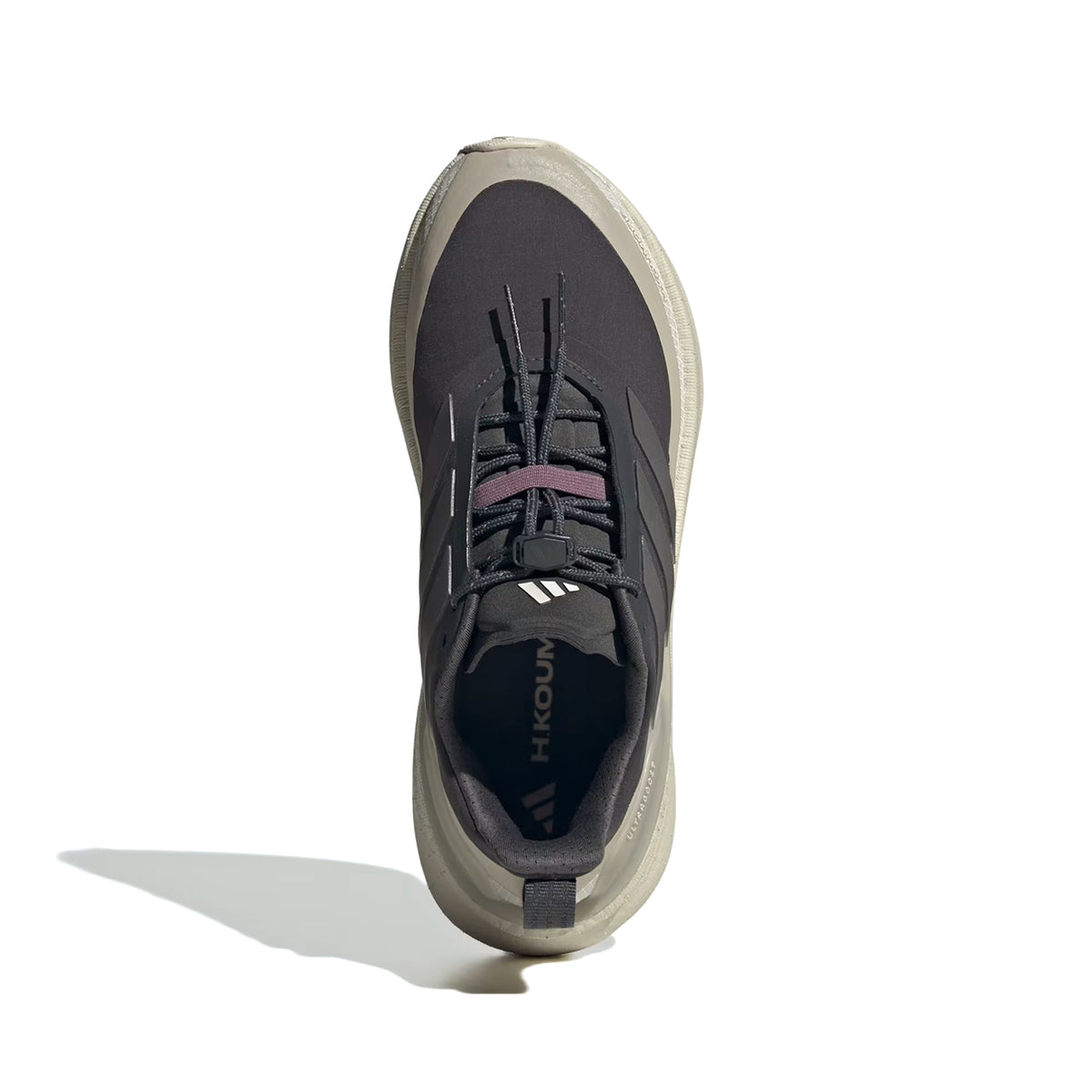 Women's adidas Ultraboost 5 H.Koumori Running Shoes Carbon Grey Five Alumina top view showing textile and synthetic upper with textile lining