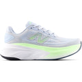 Women's Fresh Foam X More v6 Oxford Blue Afterglow outer side view showing Fresh Foam X midsole and rocker profile