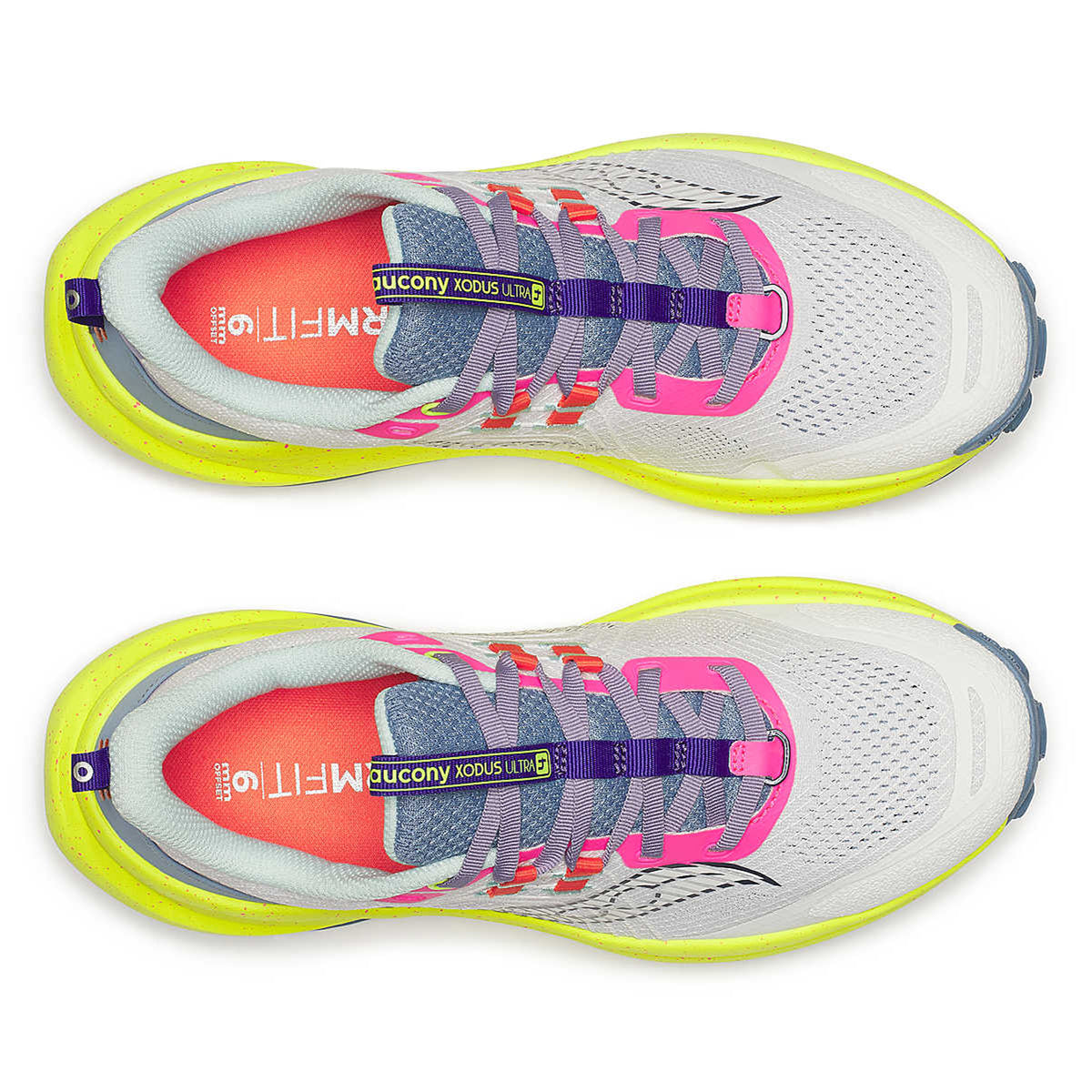 Women's Xodus Ultra 4 Trail Running Shoes White / Citron - Achilles Heel