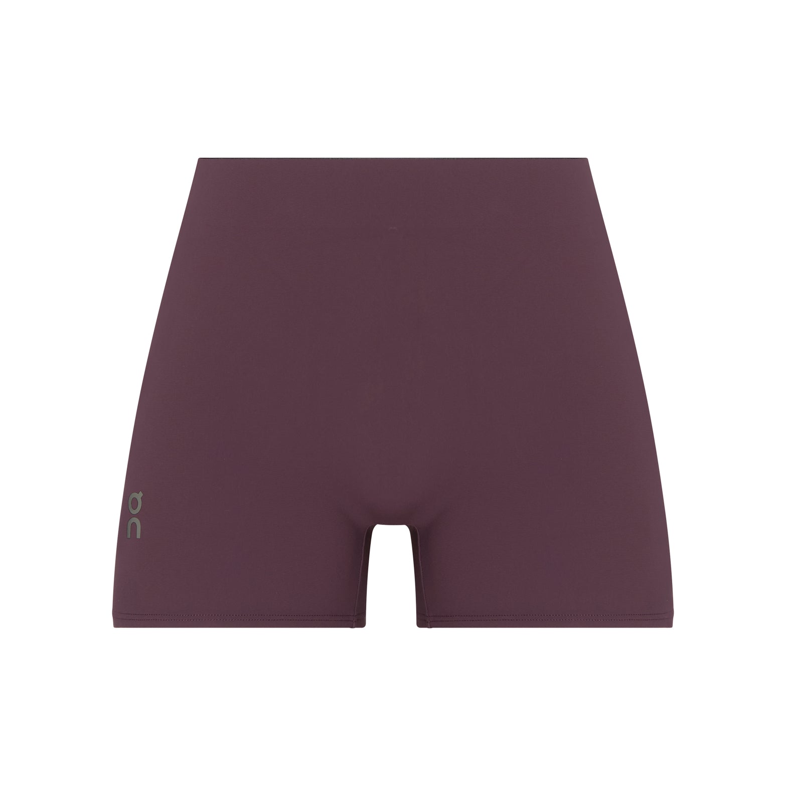 omen's On Zero Short Tights Urchin front product view showing lightweight technical fabric with expressive On athlete-inspired graphic and premium waistband construction