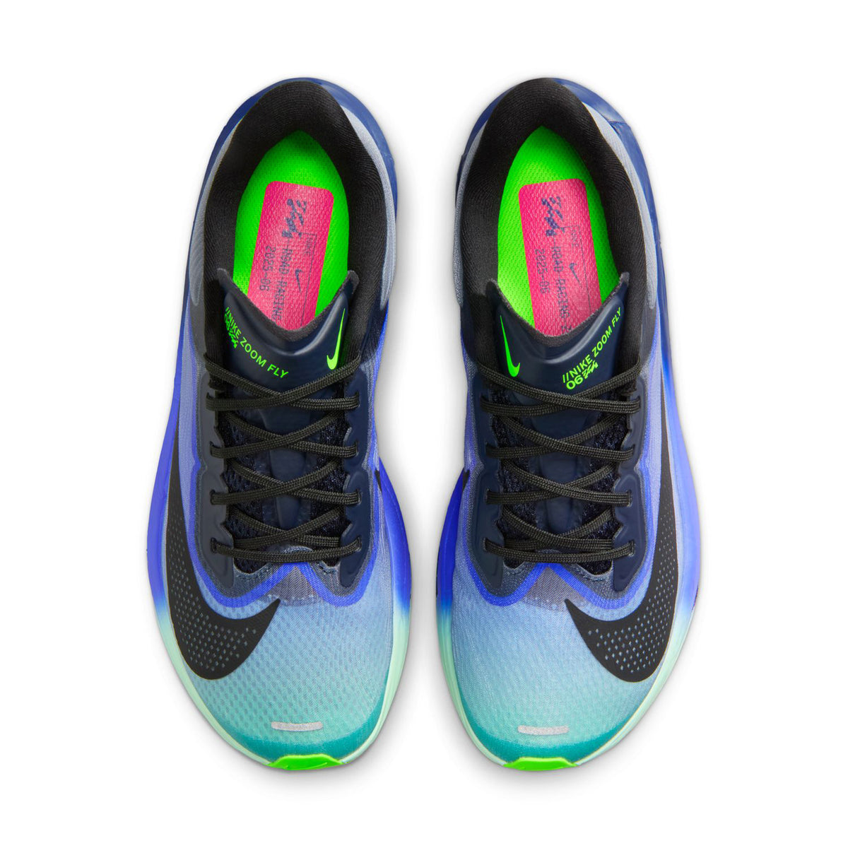 Women's Zoom Fly 6 GLAM Running Shoes Dark Obsidian / Black / Racer Blue - Achilles Heel