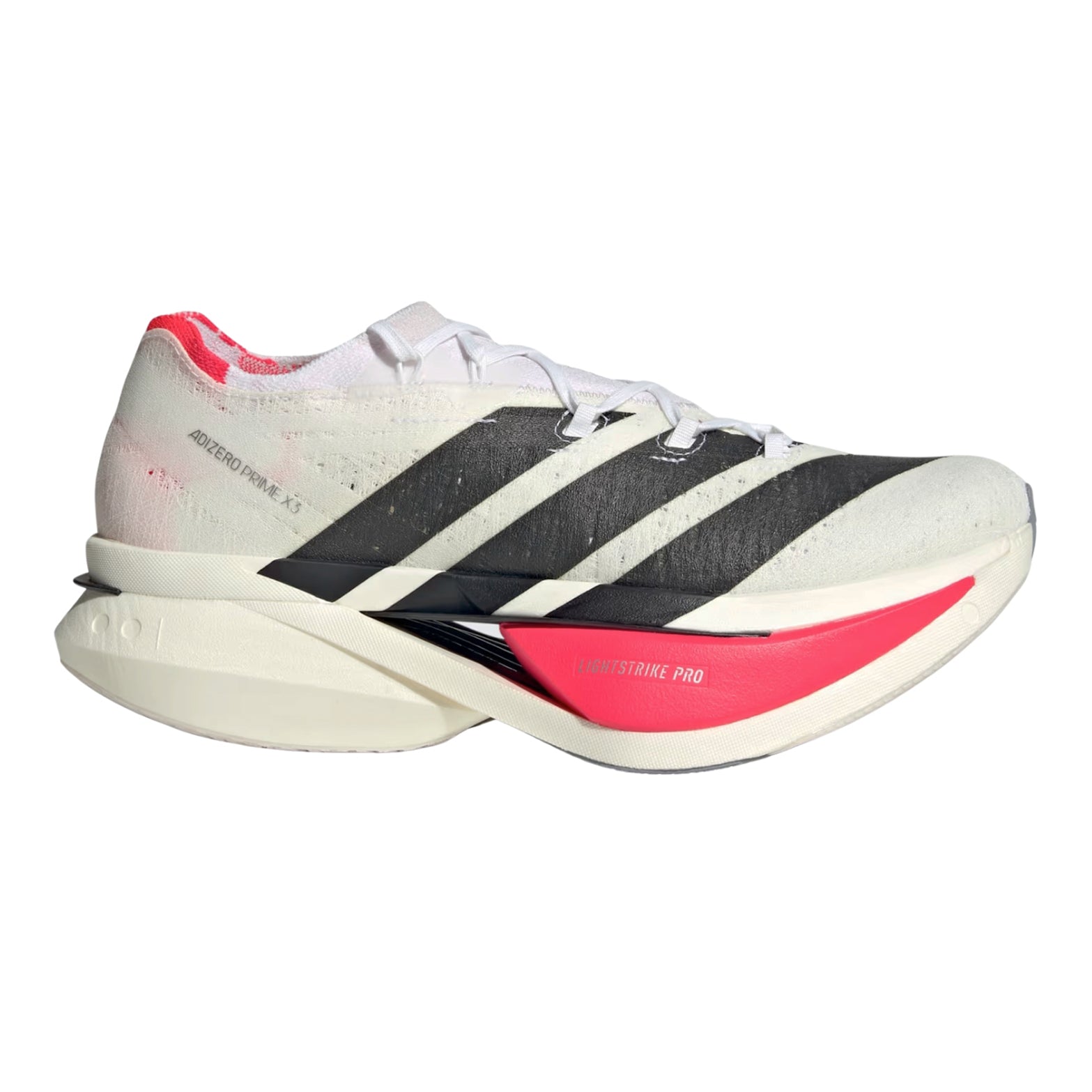 Adizero Prime X 3 Strung Running Shoes Cloud White / Core Black / Lucid Red - Achilles Heel