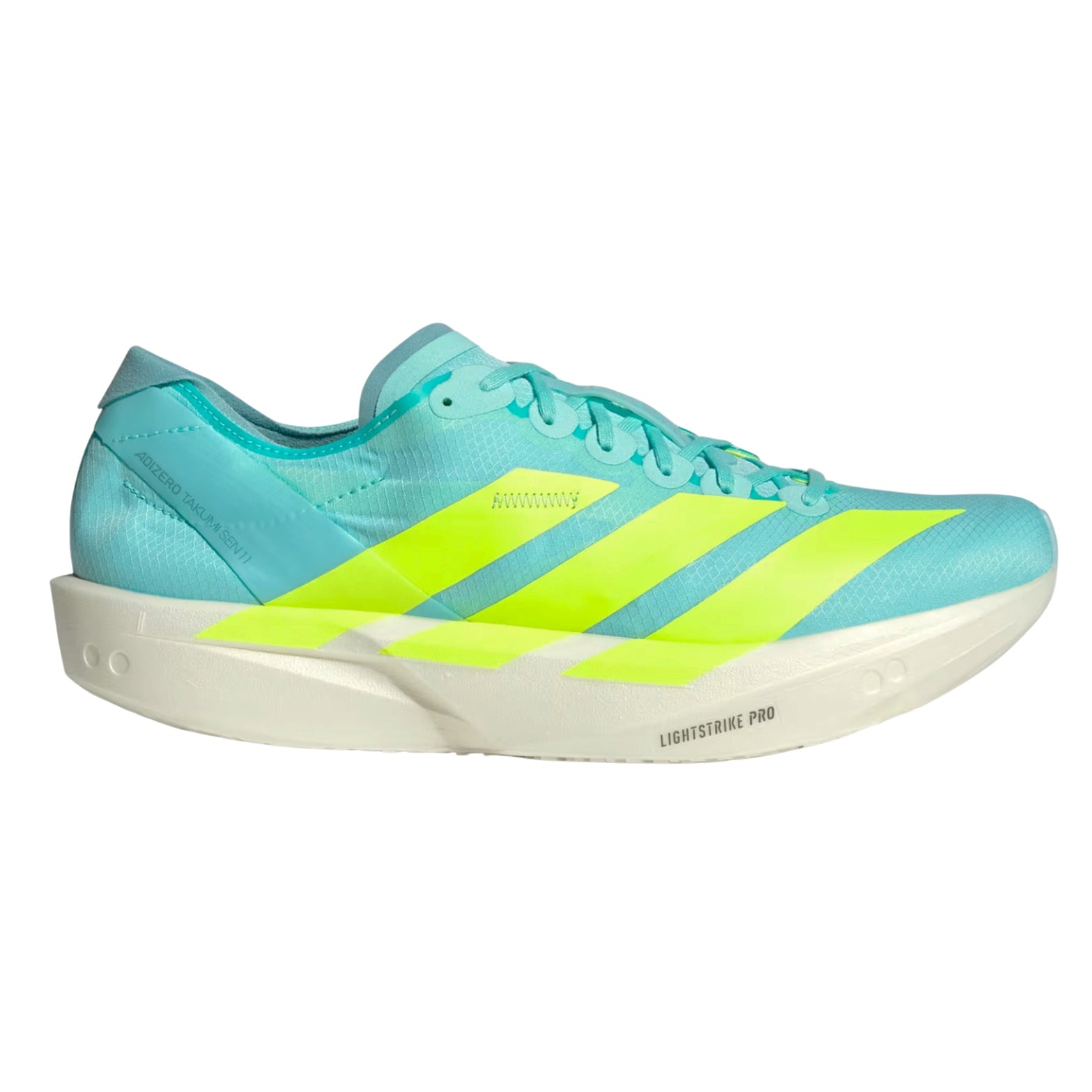 Men's Adizero Takumi Sen 11 Running Shoes Flash Aqua / Zero Metalic / Mint Ton - Achilles Heel