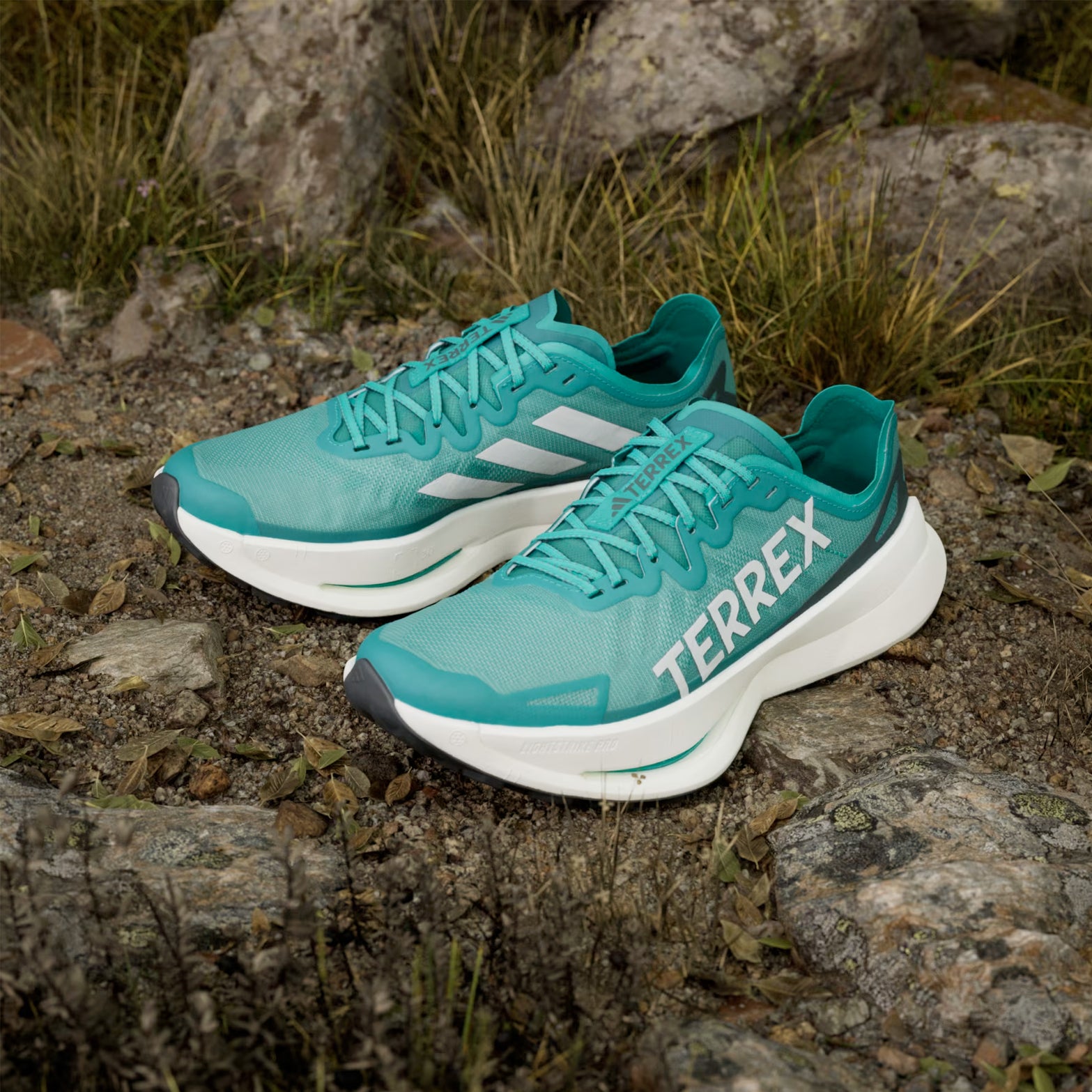 Men's Terrex Agravic Speed Speed Ultra Trail Running Shoes Pure Teal / Grey One / Aurora Ivy - Achilles Heel