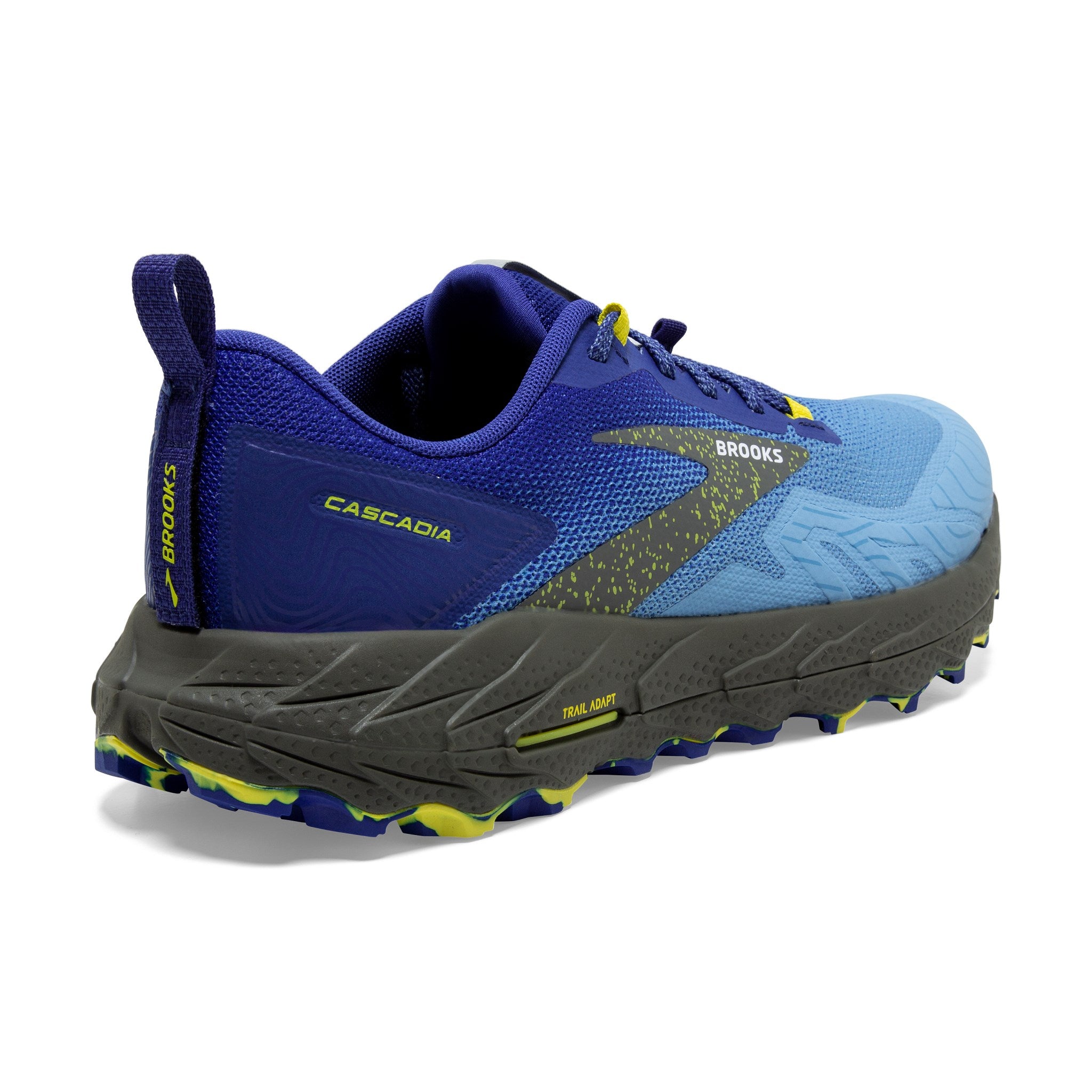 Brooks Men's Cascadia 17 Trail Running Shoes Blue / Surf the Web / Sulphur - Achilles Heel