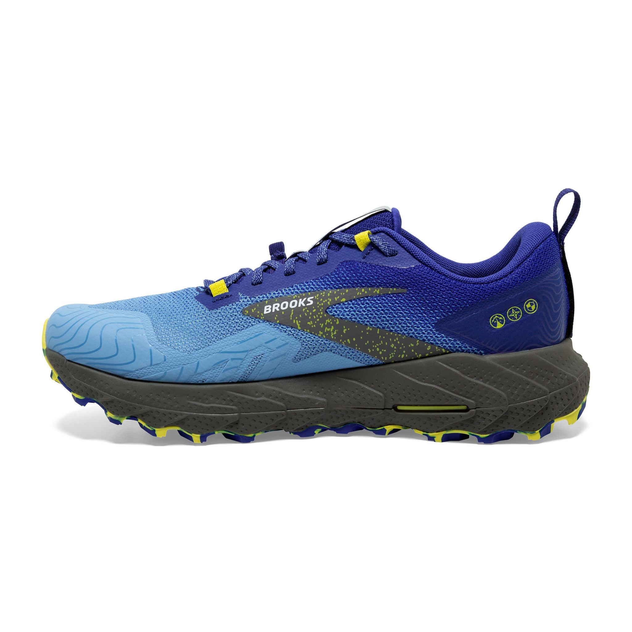 Brooks Men's Cascadia 17 Trail Running Shoes Blue / Surf the Web / Sulphur - Achilles Heel