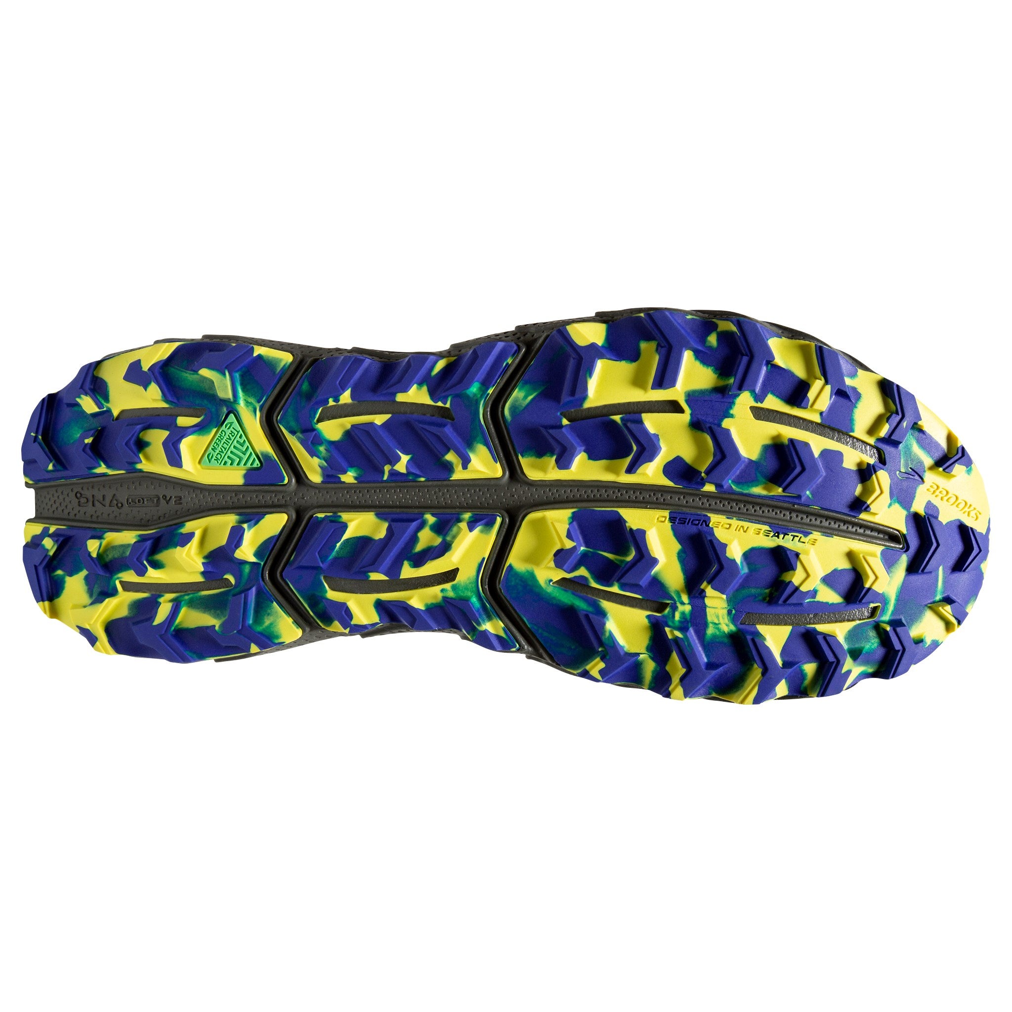 Brooks Men's Cascadia 17 Trail Running Shoes Blue / Surf the Web / Sulphur - Achilles Heel
