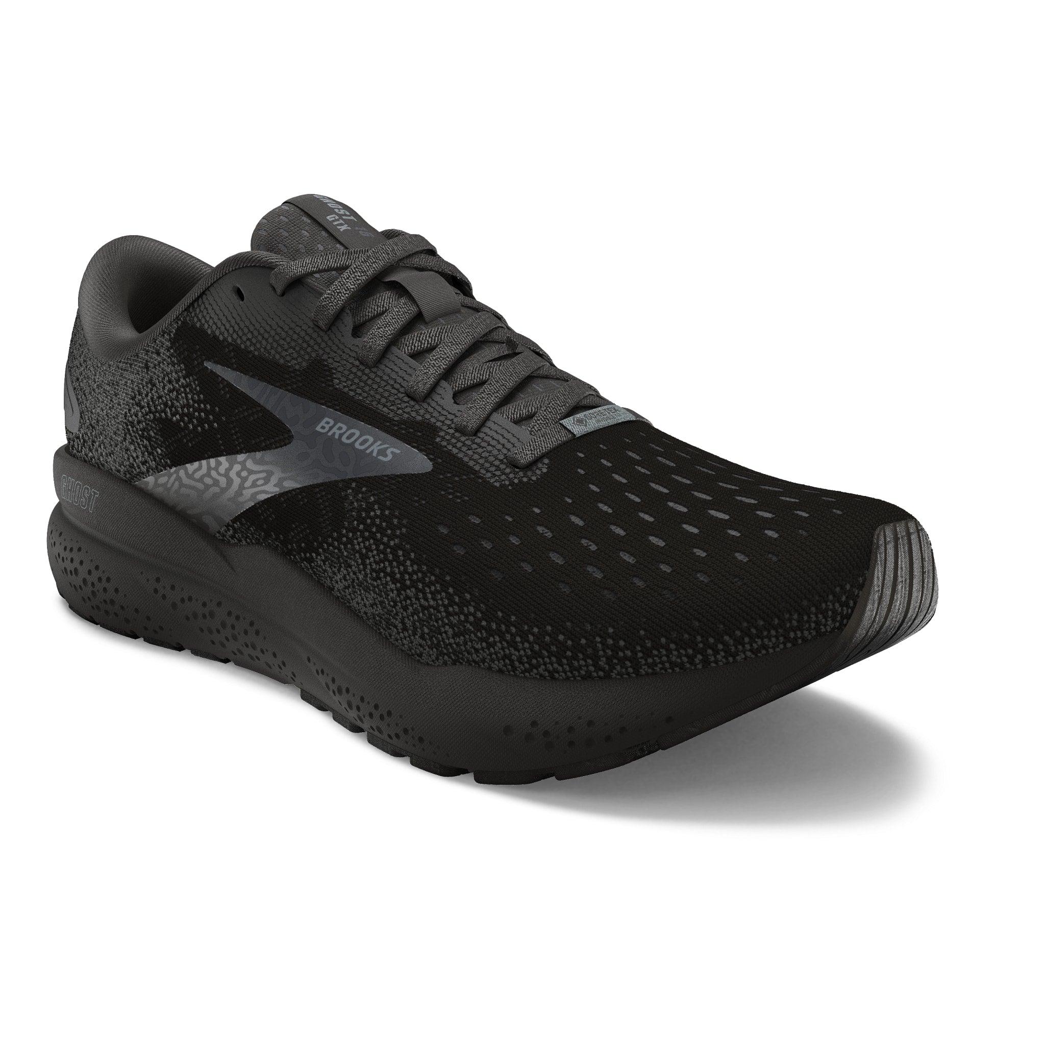 Brooks Men's Ghost 16 GORE-TEX Running Shoes Black / Black / Ebony - Achilles Heel