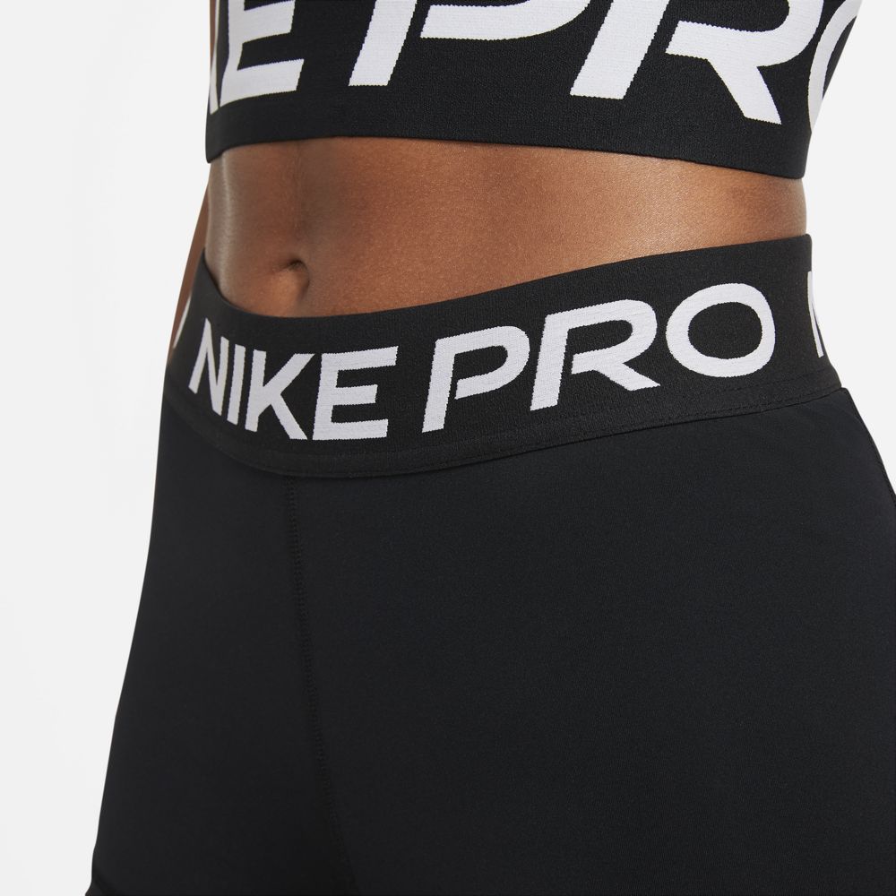 Nike Women's Pro 3 Inch Shorts Black / White - Achilles Heel
