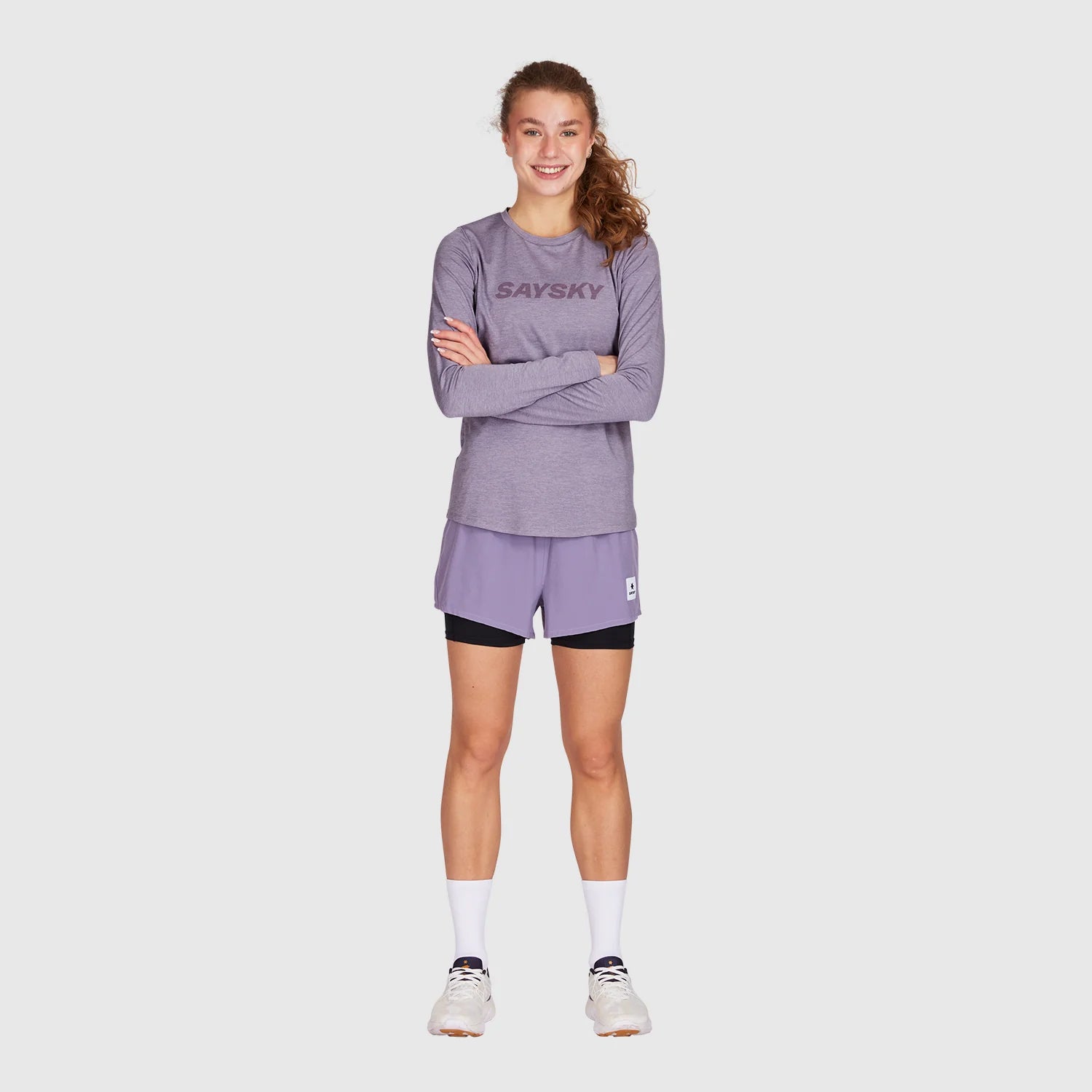 SAYSKY Women's Pace Logo Top Purple - Achilles Heel