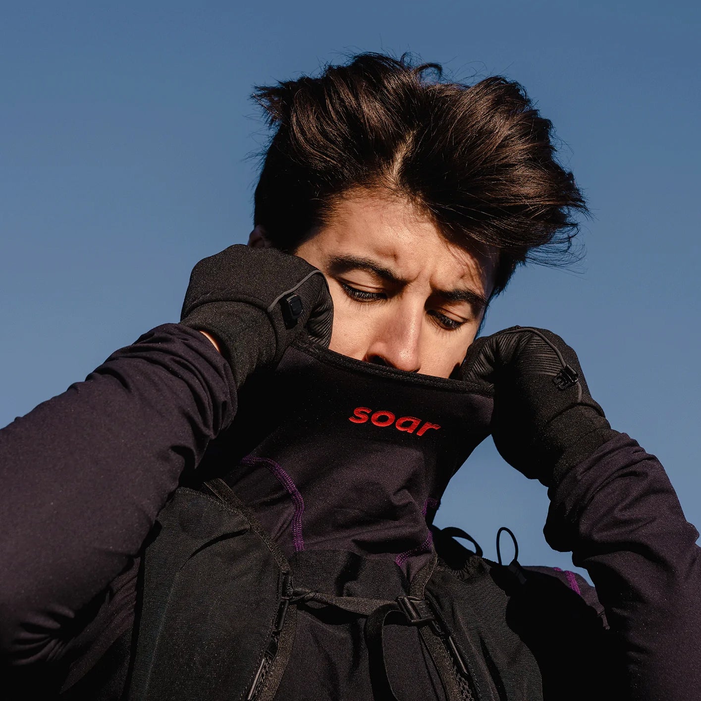Soar Men's WoolTech Trail Top Black - Achilles Heel