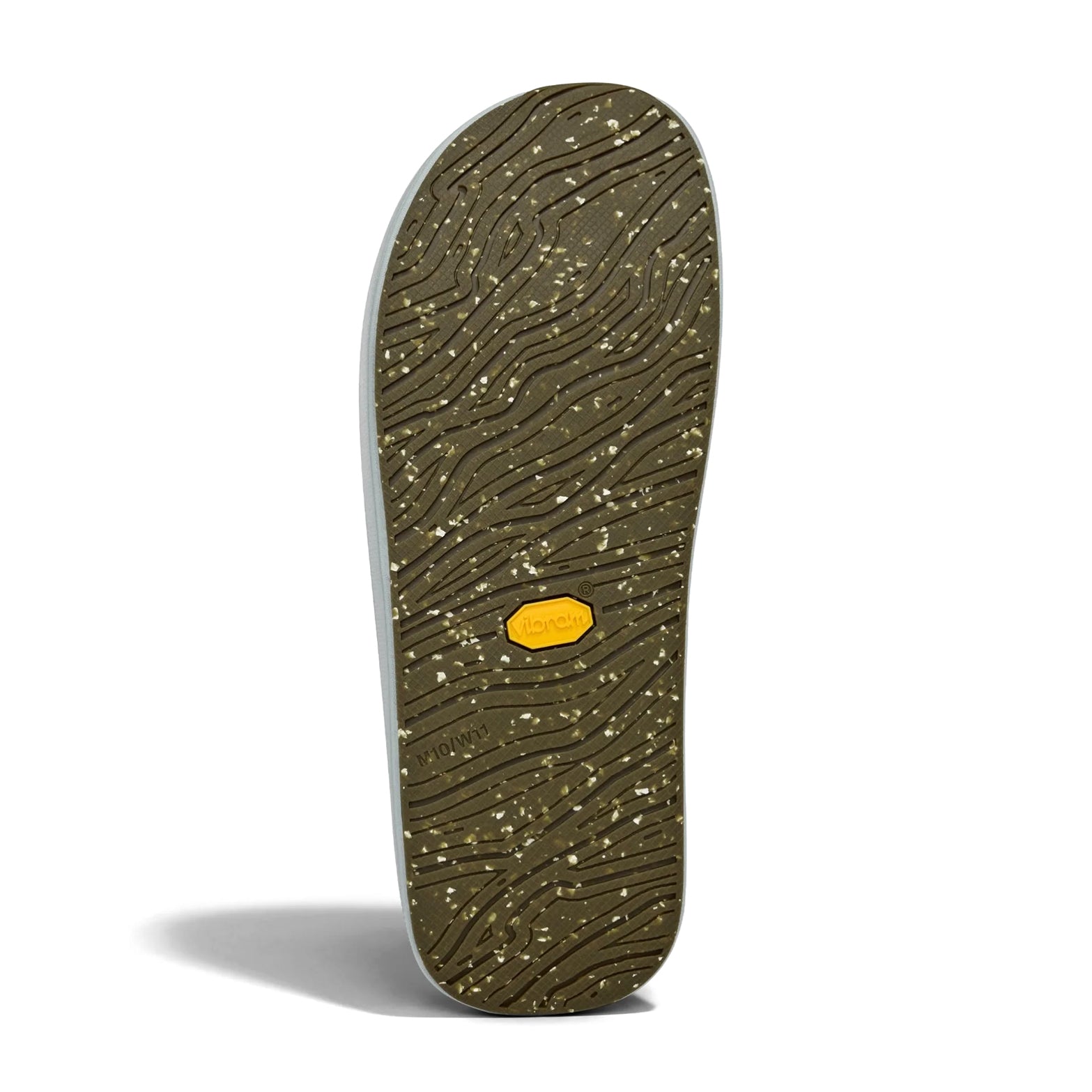 norda 008 Slide Kanagawa sole view displaying custom Vibram ECOSTEP soleplate made with recycled materials and traction pattern