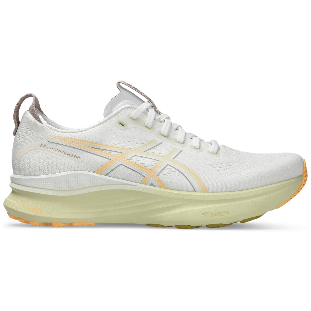 Men's Gel-Kayano 32 Running Shoes White / Orange Glow - Achilles Heel