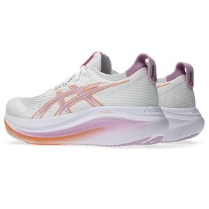 Asics Women's Gel-Nimbus 27 Running Shoes White / Light Ube - achilles heel