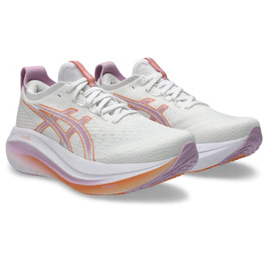 Asics Women's Gel-Nimbus 27 Running Shoes White / Light Ube - achilles heel