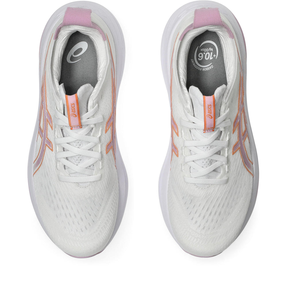Asics Women's Gel-Nimbus 27 Running Shoes White / Light Ube - achilles heel