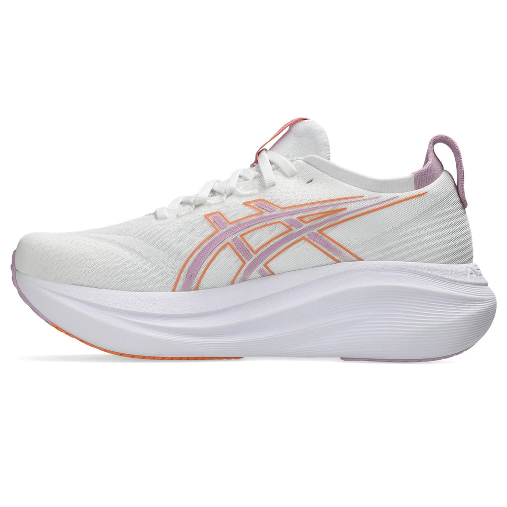 Asics Women's Gel-Nimbus 27 Running Shoes White / Light Ube - achilles heel