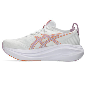 Asics Women's Gel-Nimbus 27 Running Shoes White / Light Ube - achilles heel