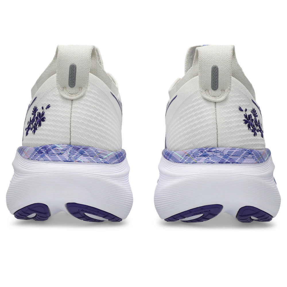 Asics Women's Gel-Nimbus 27 Running Shoes Cream / Gentry Purple - achilles heel