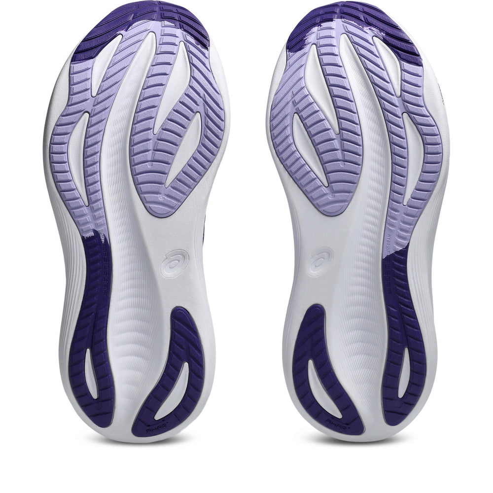 Asics Women's Gel-Nimbus 27 Running Shoes Cream / Gentry Purple - achilles heel