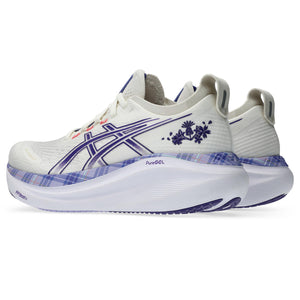 Asics Women's Gel-Nimbus 27 Running Shoes Cream / Gentry Purple - achilles heel