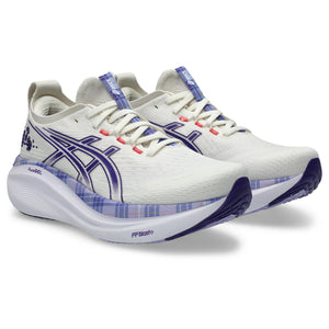 Asics Women's Gel-Nimbus 27 Running Shoes Cream / Gentry Purple - achilles heel