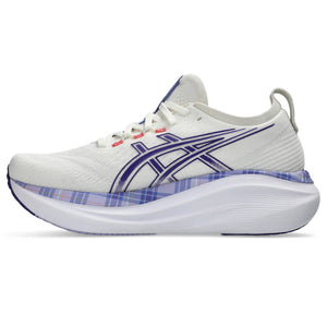Asics Women's Gel-Nimbus 27 Running Shoes Cream / Gentry Purple - achilles heel