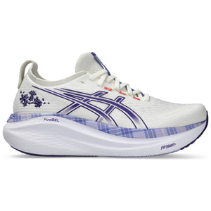 Asics Women's Gel-Nimbus 27 Running Shoes Cream / Gentry Purple - achilles heel