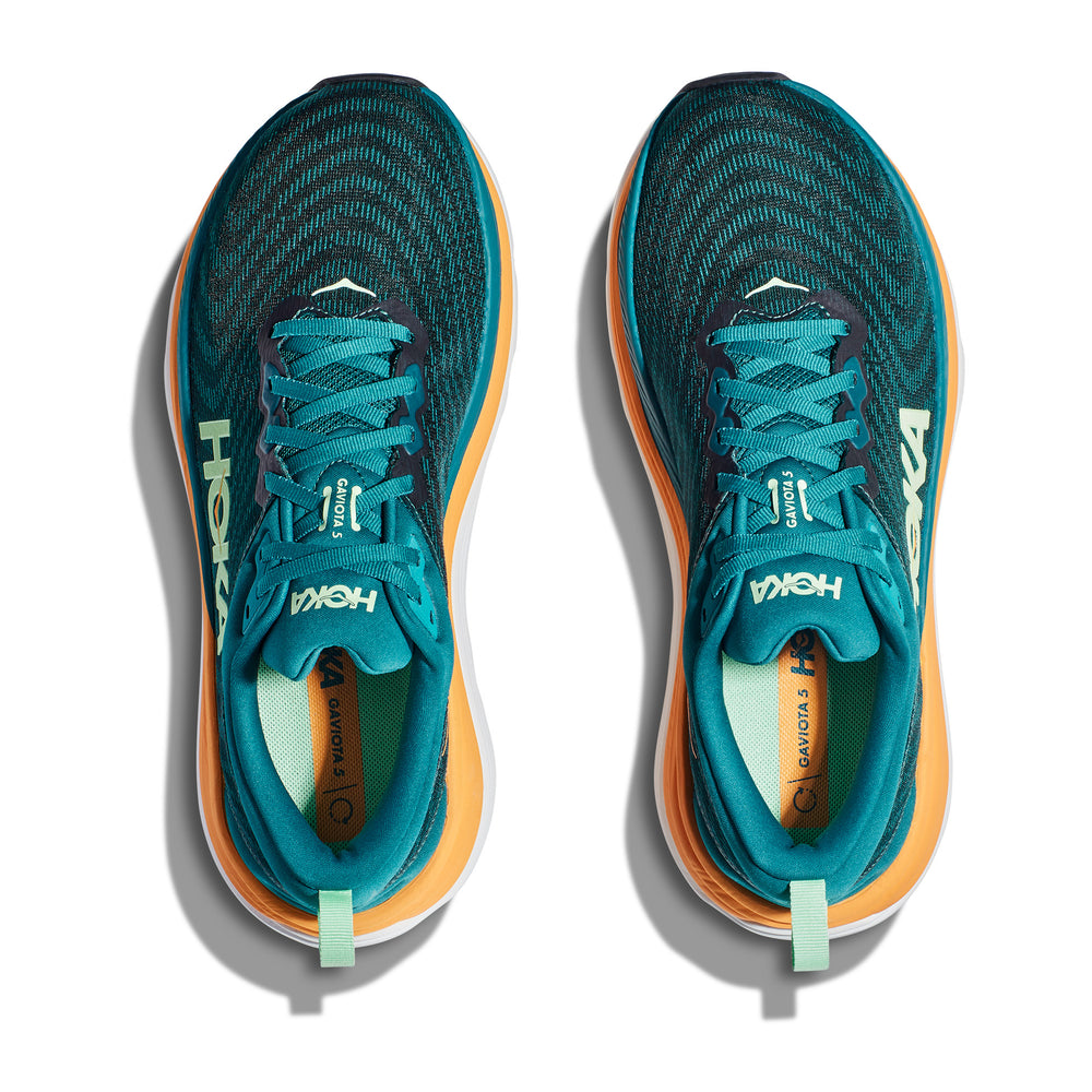 Hoka Men's Gaviota 5 Running Shoes Deep Lagoon / Sherbet - achilles heel