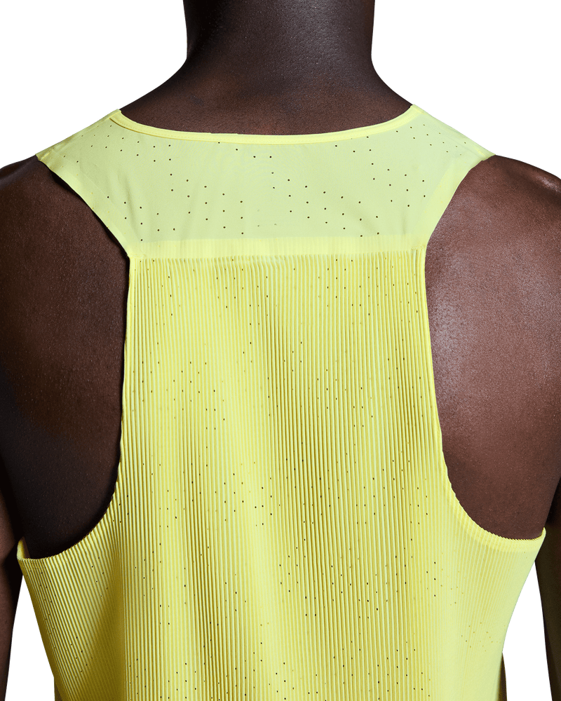 On Men's Race Singlet Limelight - achilles heel