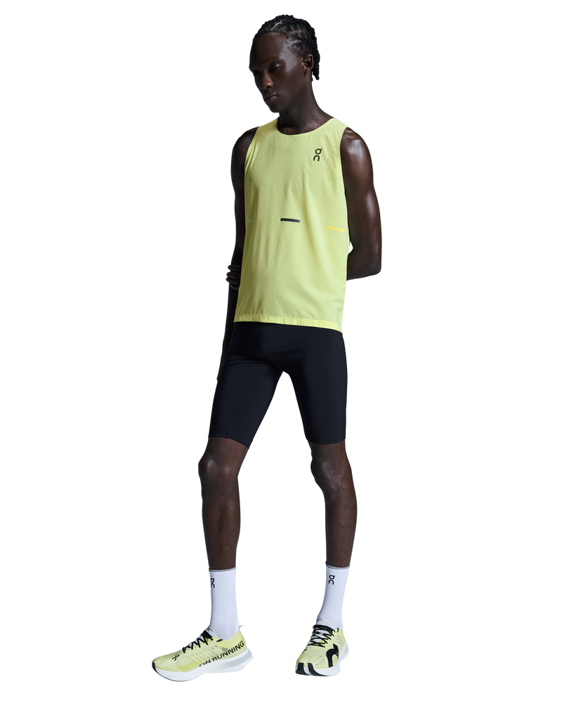 On Men's Race Singlet Limelight - achilles heel