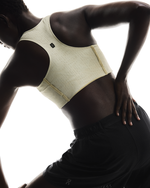 On Women's Pace Pocket Bra Taupe - achilles heel