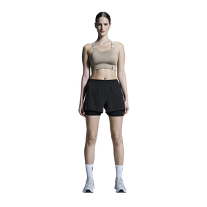 On Women's 3 Inch Performance 2 in 1 Shorts Black - achilles heel