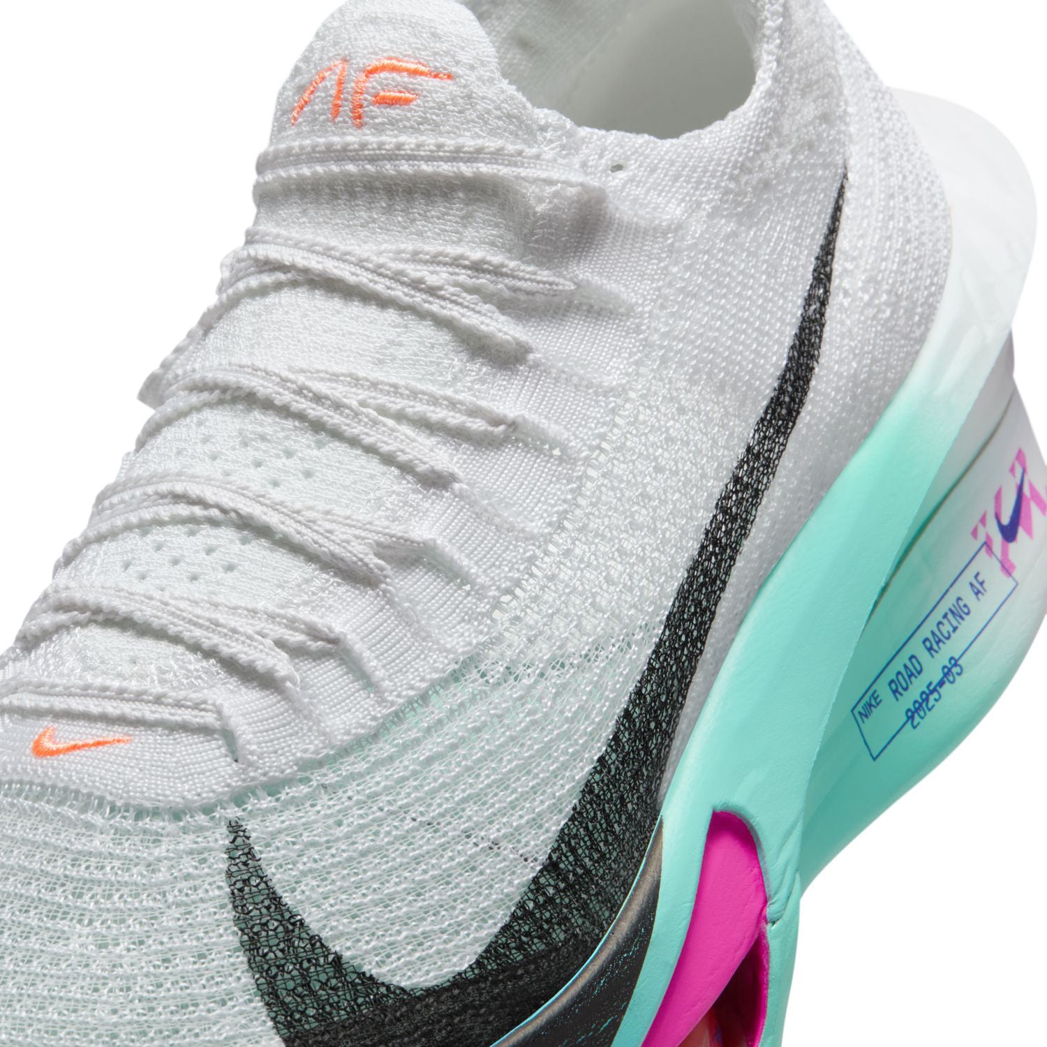 Women's Alphafly 3 Running Shoes White / Black / Hyper Turquoise / Concord - Achilles Heel