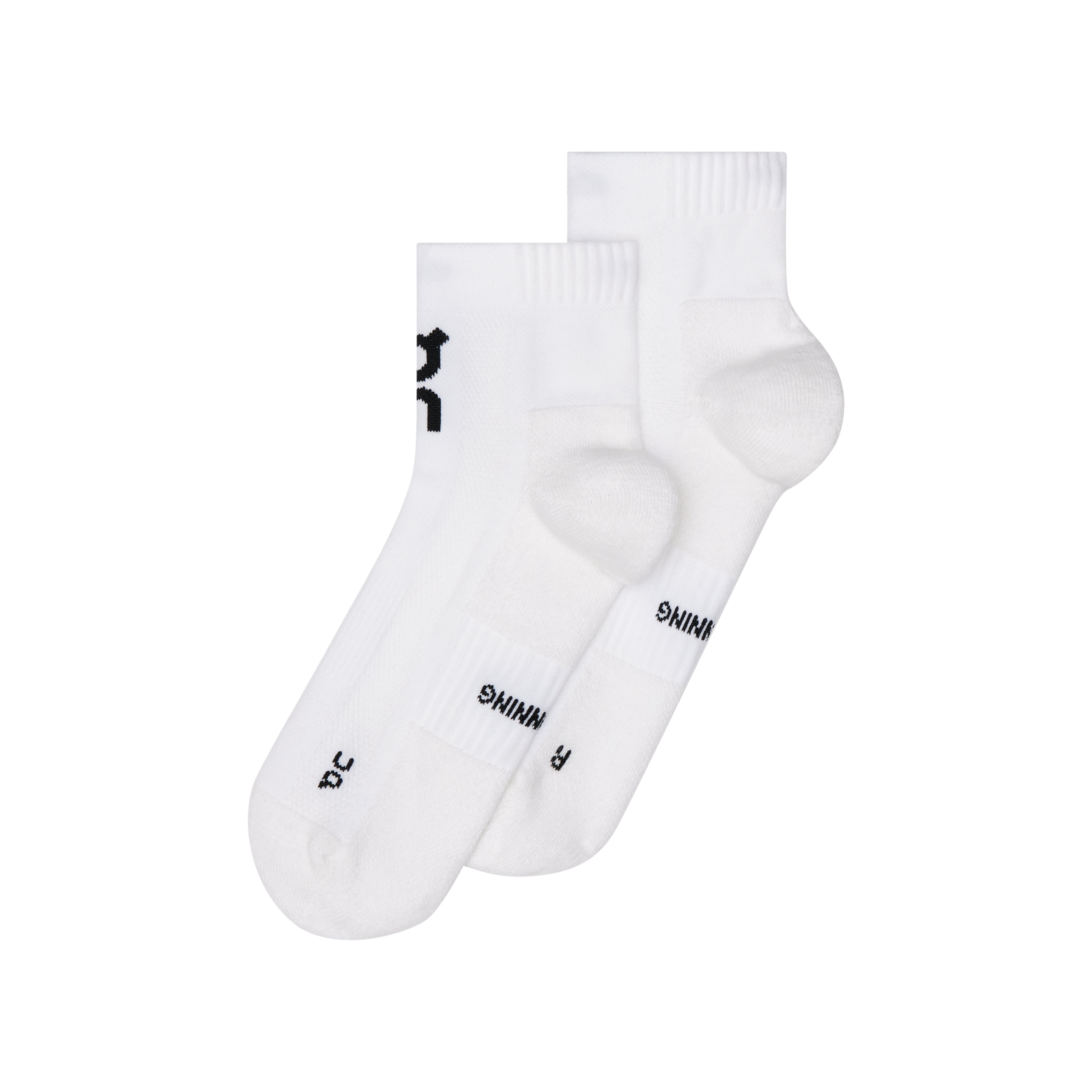 On Core Run Mid Socks 2 Pack White - Achilles Heel