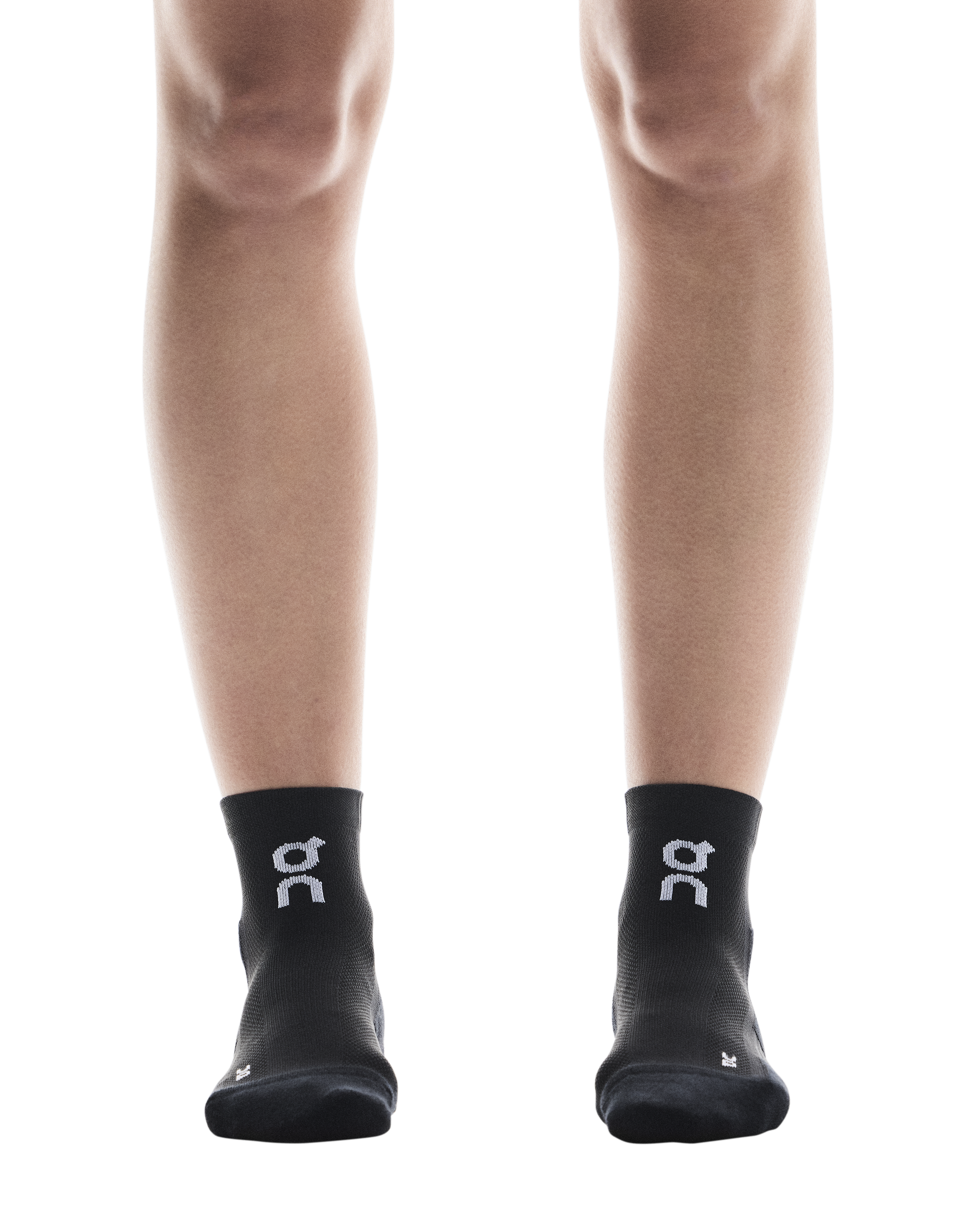 On Core Run Mid Socks 2 Pack Black - Achilles Heel